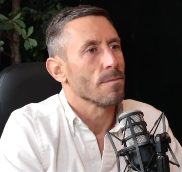 Paul Saladino recording a podcast at JPR Studios