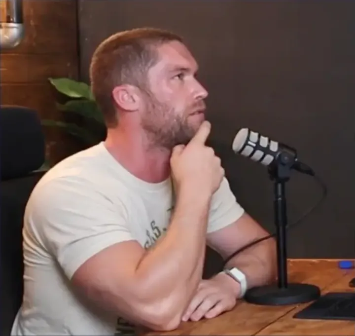 Chris Williamson recording a podcast at JPR Studios